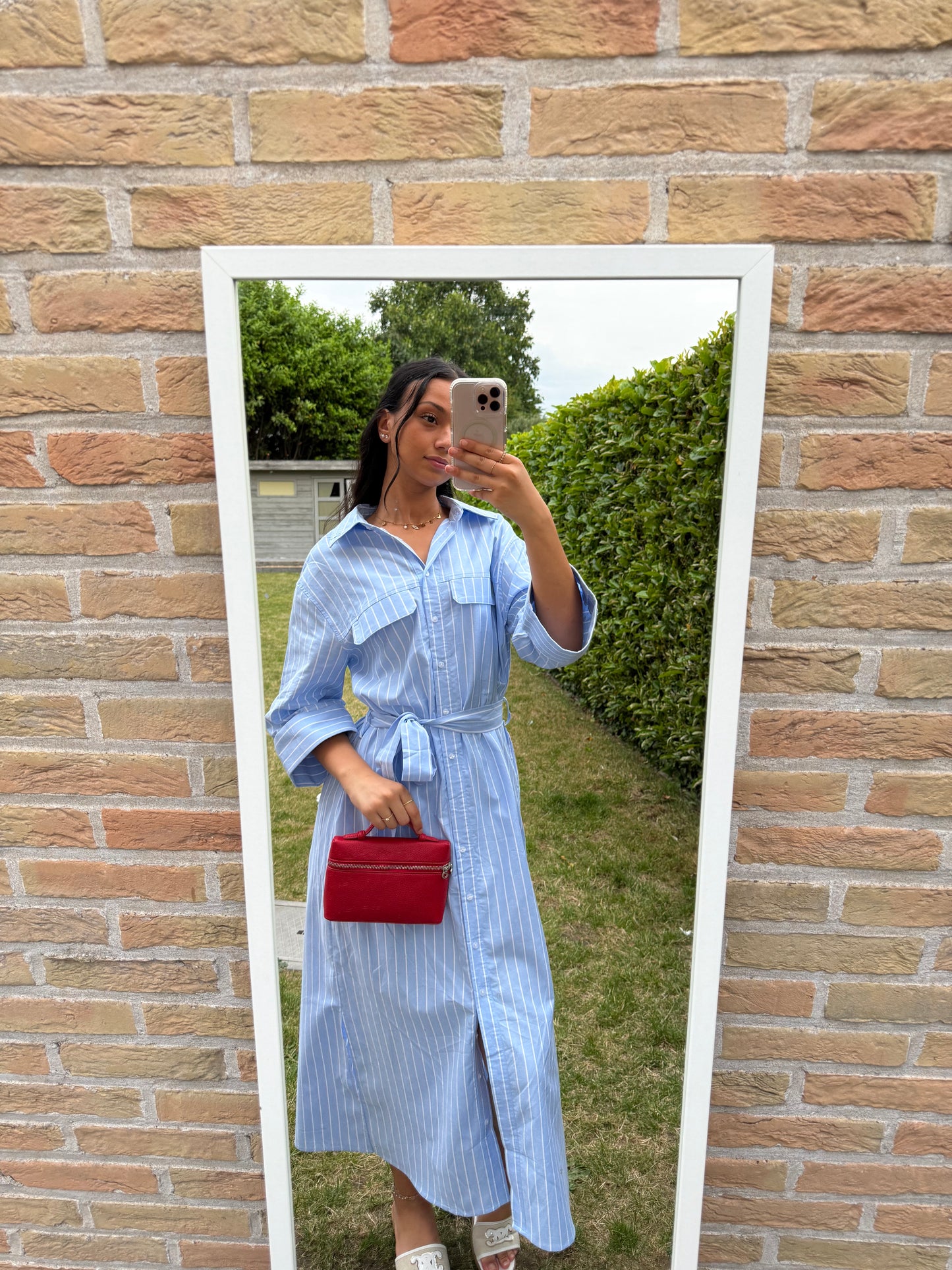 Robe chemise « Bleu Riviera »